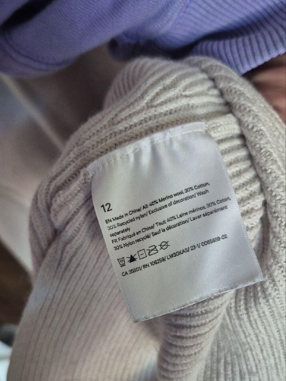 Lululemon Women’s Cream Rib-Knit Sweater - Picture 4 of 4